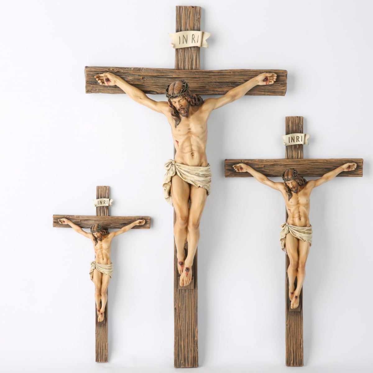 ✝️9.65-inch Jesus on the Cross Crucifix - Exquisite Handcrafted Resin Sculpture