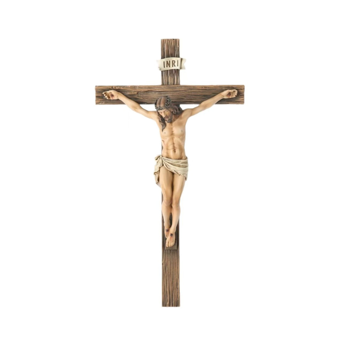 ✝️9.65-inch Jesus on the Cross Crucifix - Exquisite Handcrafted Resin Sculpture