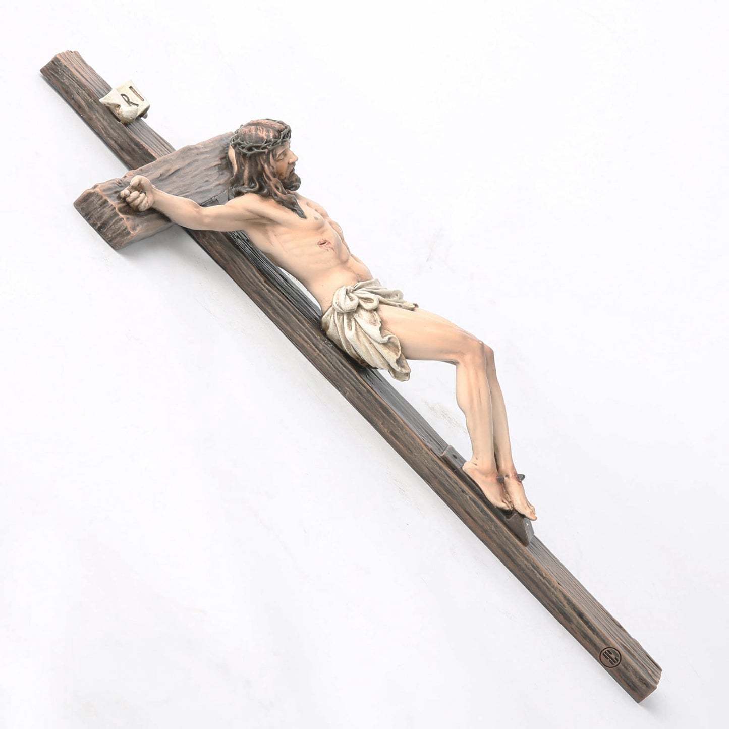 ✝️9.65-inch Jesus on the Cross Crucifix - Exquisite Handcrafted Resin Sculpture