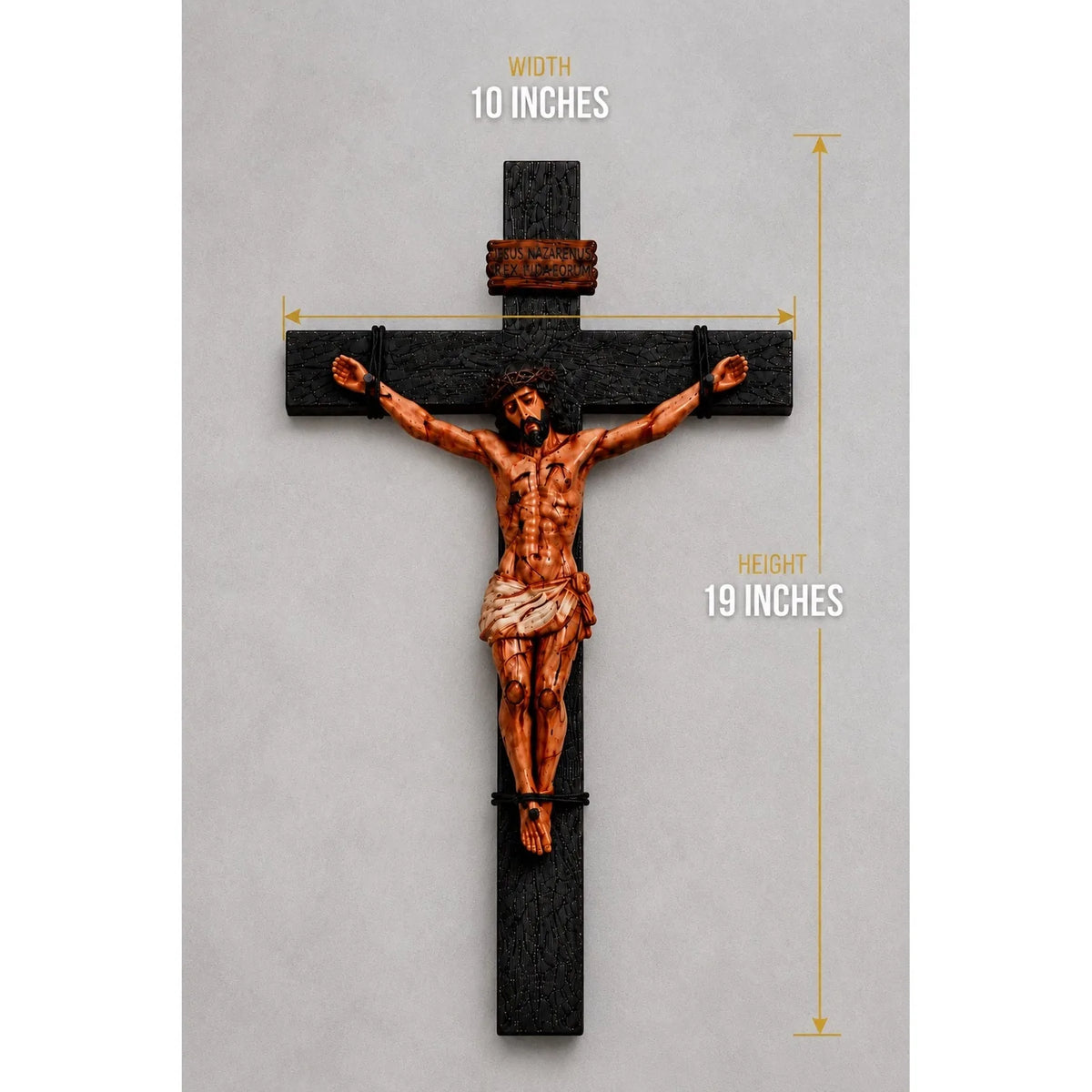 He Died for Us – Premium Handcrafted Jesus Crucifix for Christian Homes