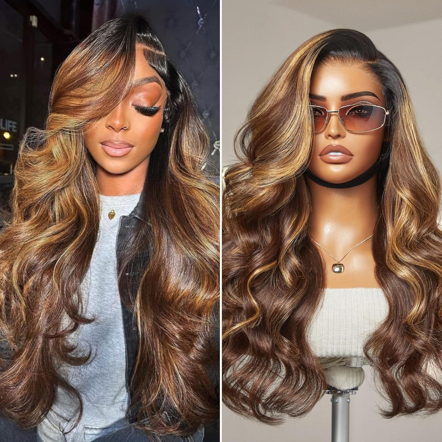 All-Day Comfort Real Glueless 7x6 HD Lace Wig 200% Density PartingMax Lace Wigs Loose Body Wave Lace Front Wigs Human Hair Pre Cut Plucked Lace Frontal 18 Inches Natural Black Color