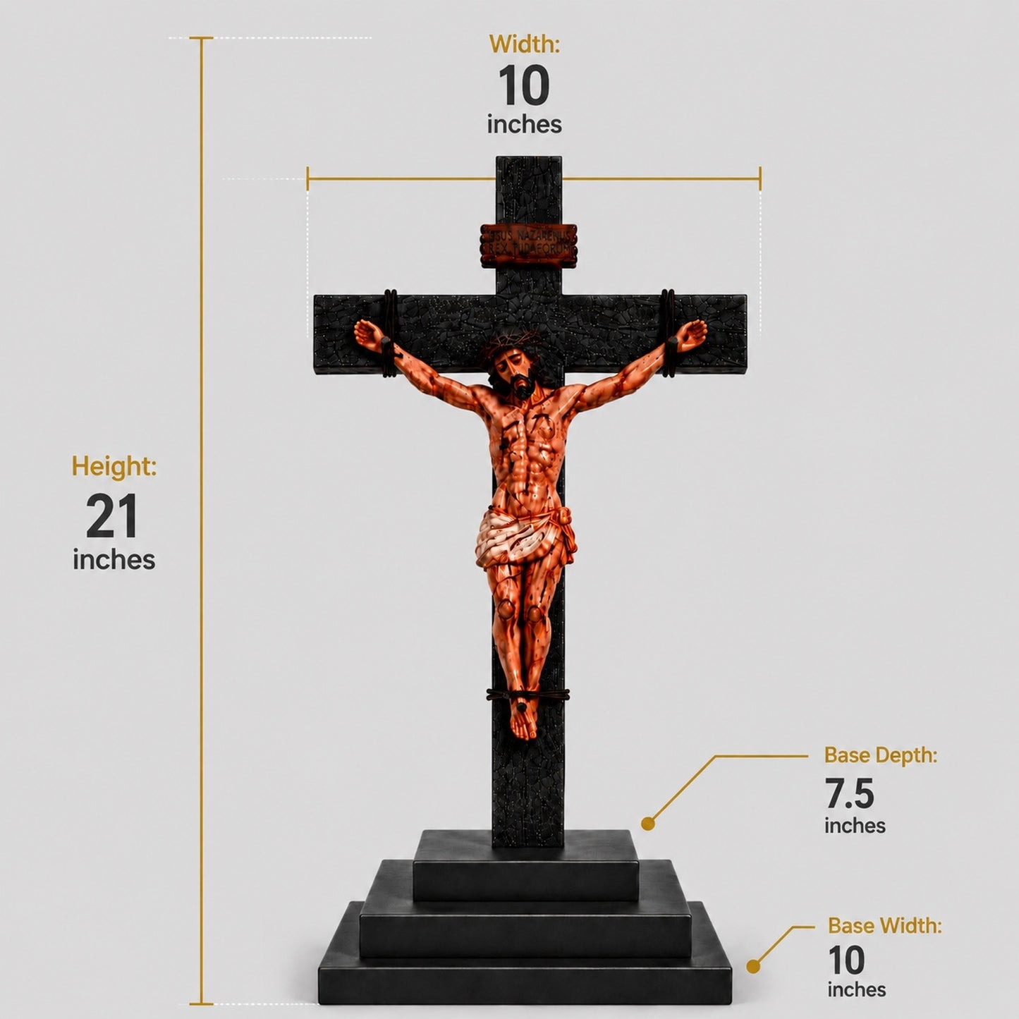 He Died for Us – Premium Handcrafted Jesus Crucifix for Christian Homes