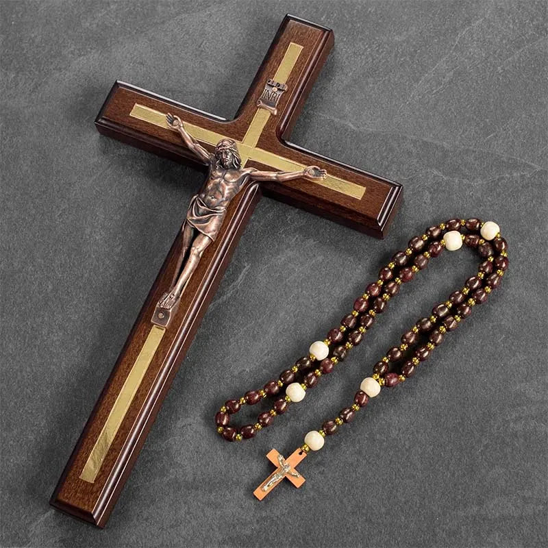 Handmade Saint Benedict Wood Cross Wall Decor