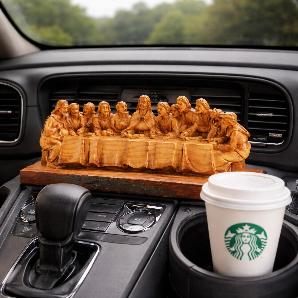 🎄The Last Supper Hand-Painted Resin Statue – 8.5” Christian Home & Car Decor | Limited Christmas Sale🎁