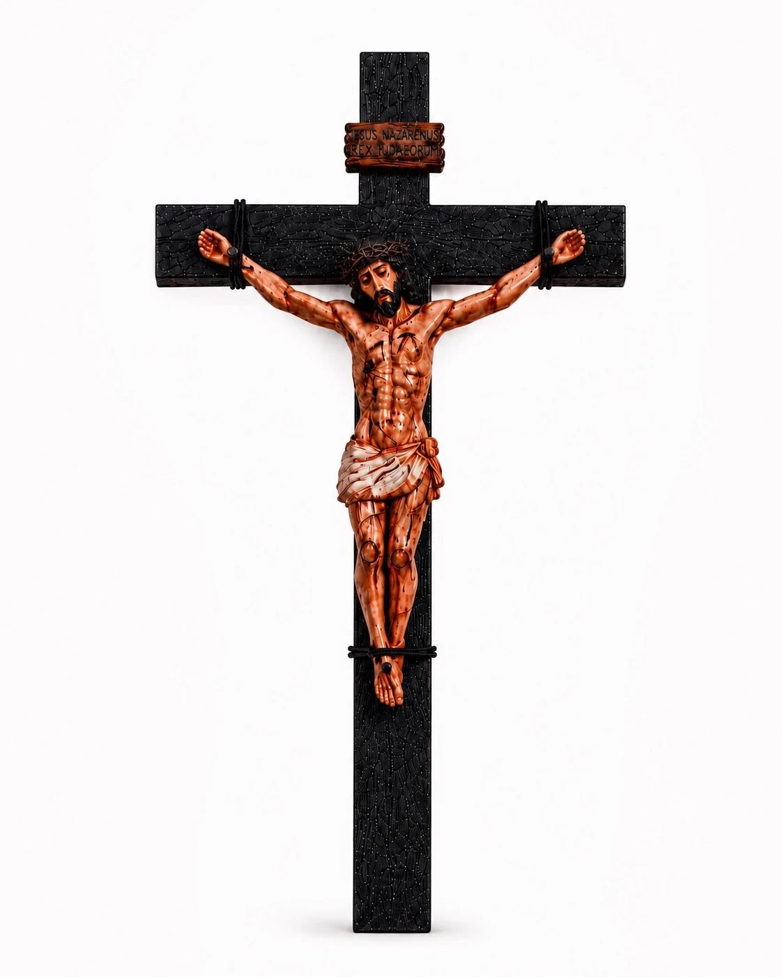 ✝️Handmade Jesus Crucifix – 8.5” & 19” Christian Wall Cross for Home & Prayer Room