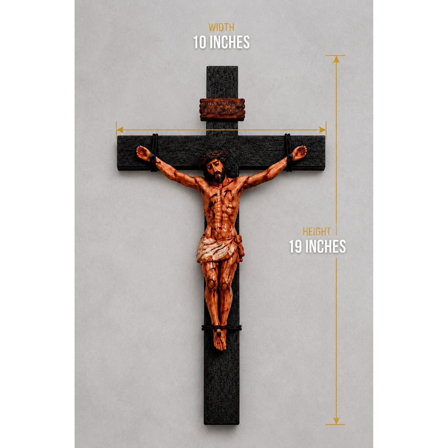He Died for Us – Premium Handcrafted Jesus Crucifix for Christian Homes