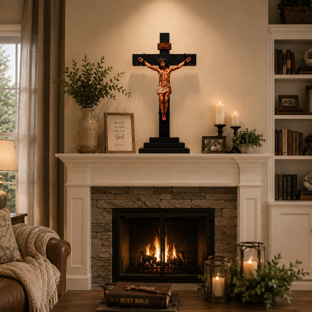 He Died for Us – Premium Handcrafted Jesus Crucifix for Christian Homes