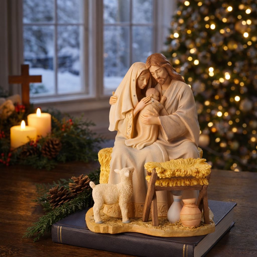 🎄 Grace of Mother’s Love™ – Holy Family Blessing Statue 🎁