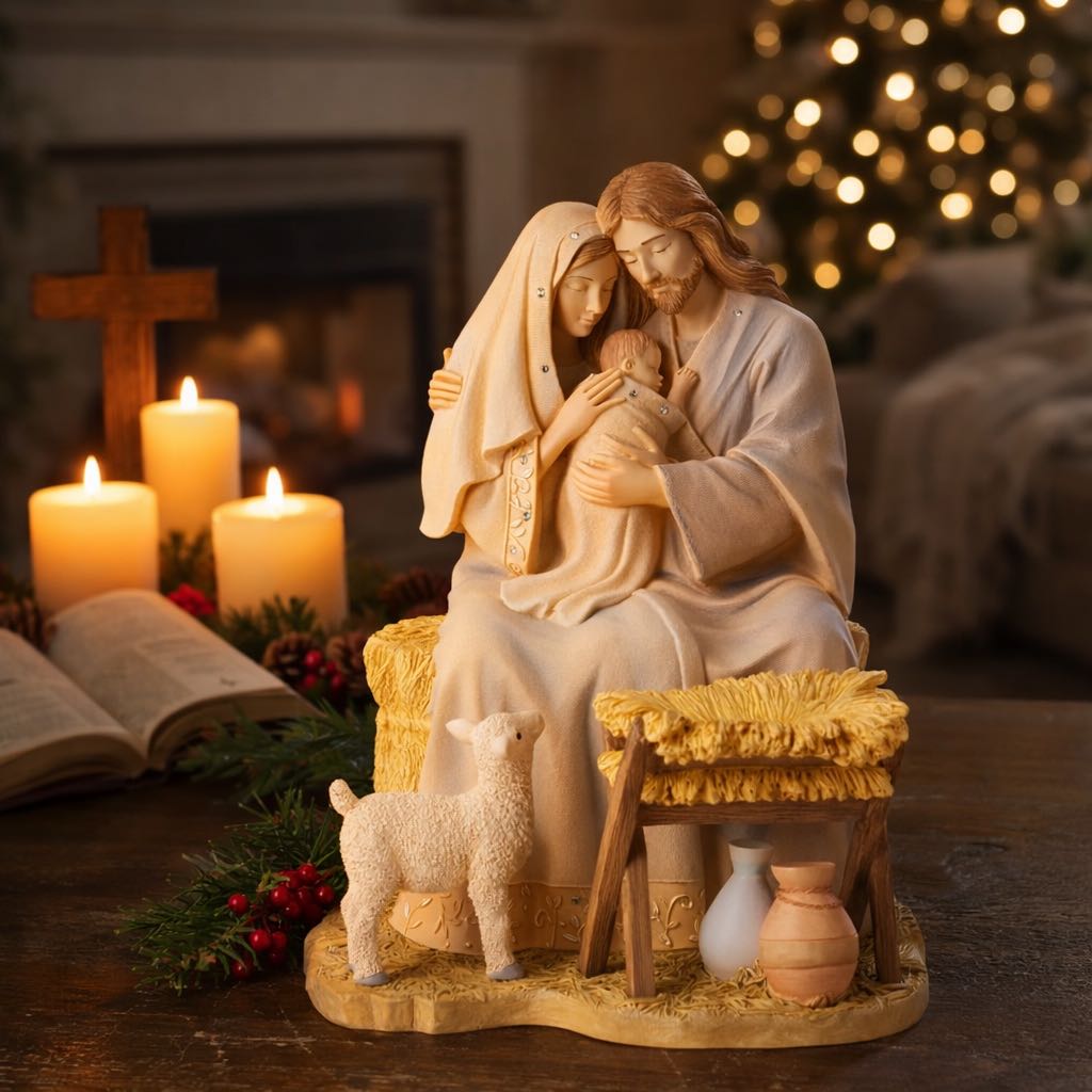 🎄 Grace of Mother’s Love™ – Holy Family Blessing Statue 🎁