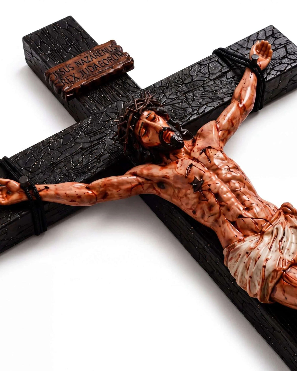 ✝️Handmade Jesus Crucifix – 8.5” & 19” Christian Wall Cross for Home & Prayer Room