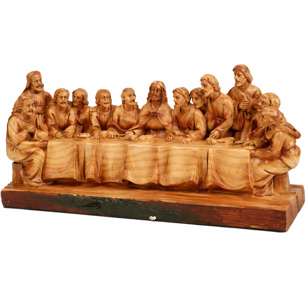🎄The Last Supper Hand-Painted Resin Statue – 8.5” Christian Home & Car Decor | Limited Christmas Sale🎁