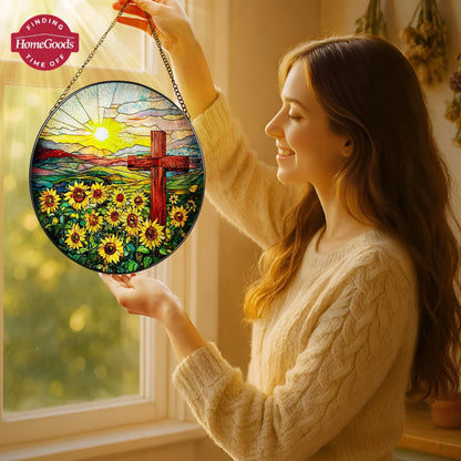 ✨ Madonna’s Embrace™  Stained Glass Suncatcher