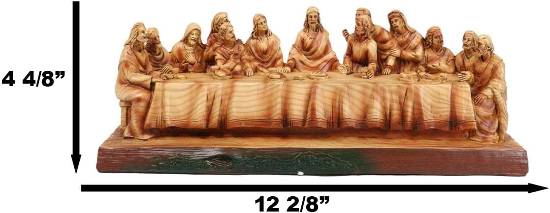 🎄The Last Supper Hand-Painted Resin Statue – 8.5” Christian Home & Car Decor | Limited Christmas Sale🎁