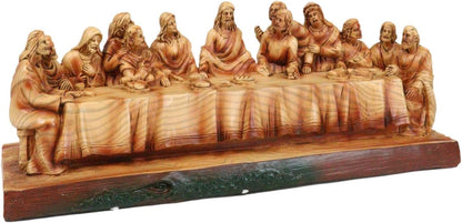 🎄The Last Supper Hand-Painted Resin Statue – 8.5” Christian Home & Car Decor | Limited Christmas Sale🎁