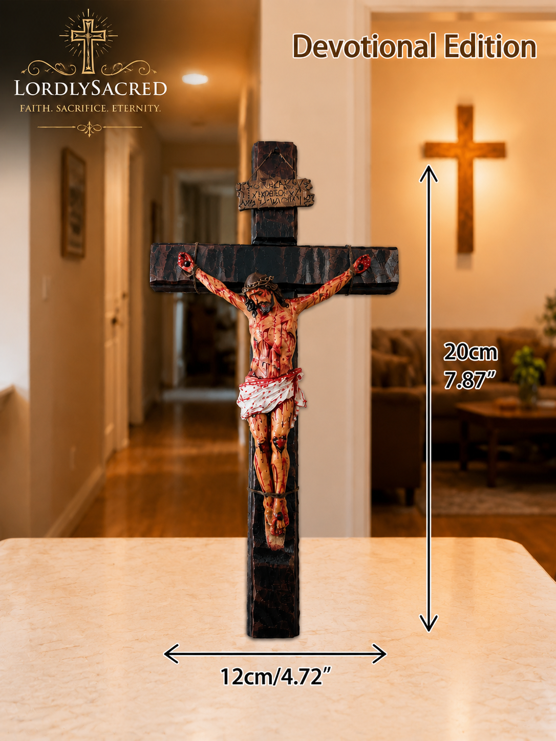 ✝️ Hand-Carved Blessed Jesus Crucifix