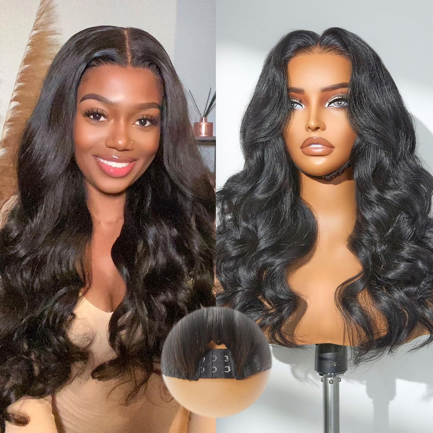 100% Human Hair Wigs Loose Wave Glueless Lace Front 14 Inches, Pre Cut Plucked Hd Lace Short Wig Ready To Go Natural Color Straight Bleached Knots Side Part Black Wigs