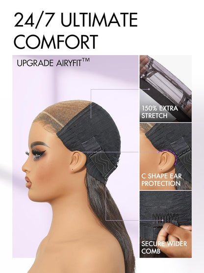 100% Human Hair Wigs Loose Wave Glueless Lace Front 14 Inches, Pre Cut Plucked Hd Lace Short Wig Ready To Go Natural Color Straight Bleached Knots Side Part Black Wigs