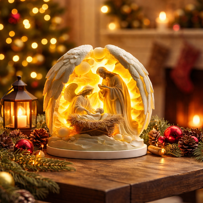 Christmas Glow - 2D Handcrafted Nativity Scene Light