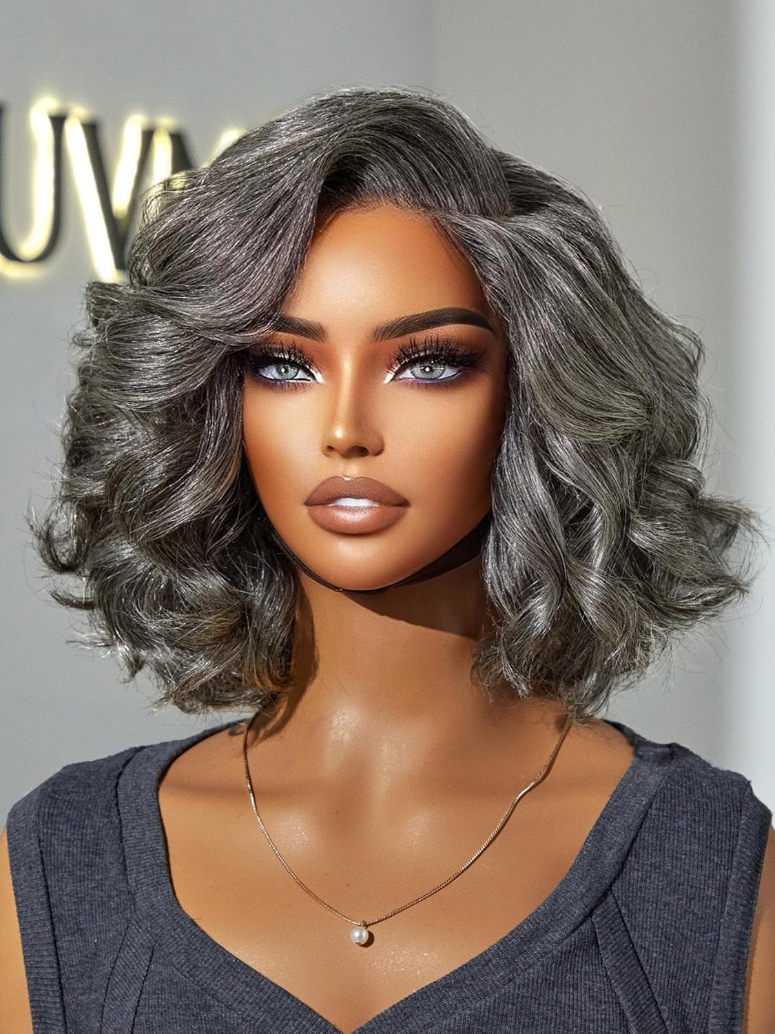 100% Human Hair Wigs Loose Wave Glueless Lace Front 14 Inches, Pre Cut Plucked Hd Lace Short Wig Ready To Go Natural Color Straight Bleached Knots Side Part Black Wigs