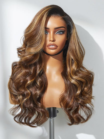 All-Day Comfort Real Glueless 7x6 HD Lace Wig 200% Density PartingMax Lace Wigs Loose Body Wave Lace Front Wigs Human Hair Pre Cut Plucked Lace Frontal 18 Inches Natural Black Color