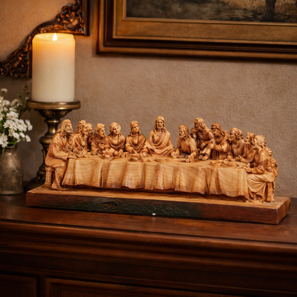 🎄The Last Supper Hand-Painted Resin Statue – 8.5” Christian Home & Car Decor | Limited Christmas Sale🎁