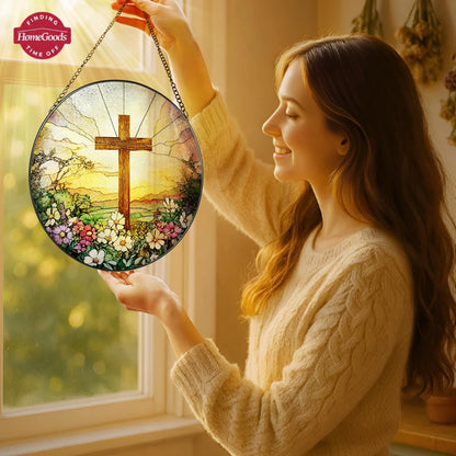 ✨ Madonna’s Embrace™  Stained Glass Suncatcher