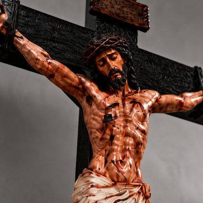 He Died for Us – Premium Handcrafted Jesus Crucifix for Christian Homes