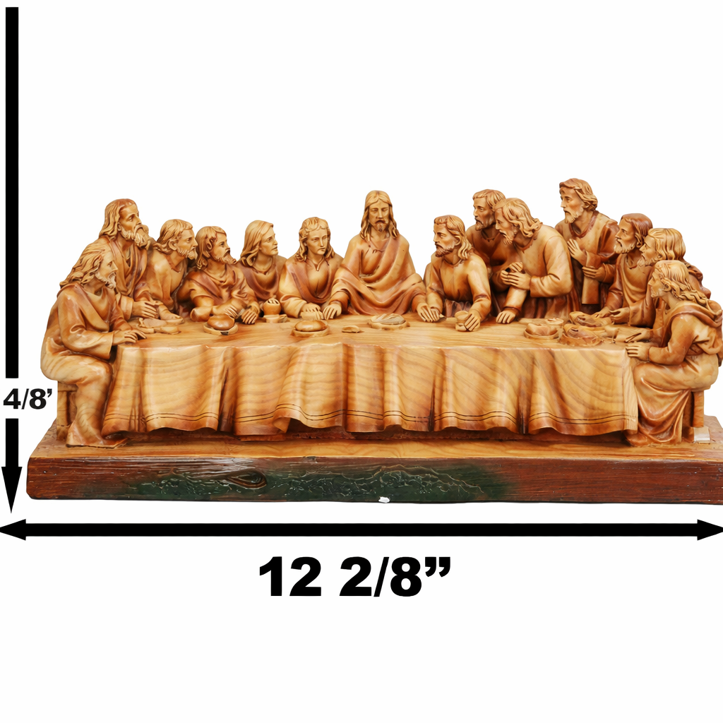 🎄The Last Supper Hand-Painted Resin Statue – 8.5” Christian Home & Car Decor | Limited Christmas Sale🎁