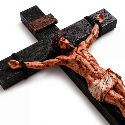 He Died for Us – Premium Handcrafted Jesus Crucifix for Christian Homes