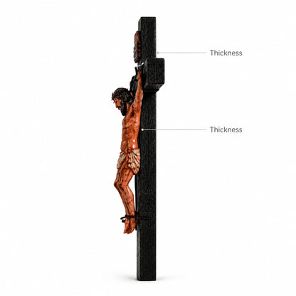 He Died for Us – Premium Handcrafted Jesus Crucifix for Christian Homes
