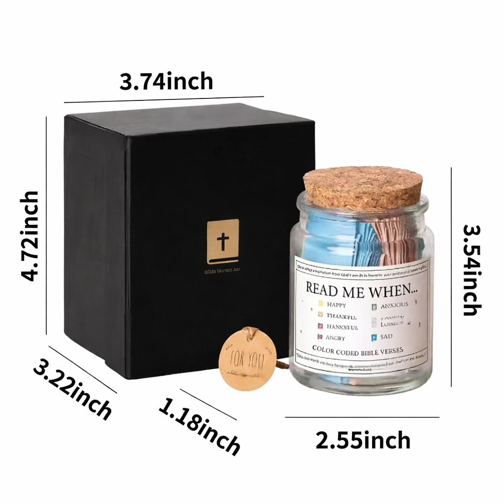 Scripture Jar - 300+ Powerful Bible Verses(with giftBOX)