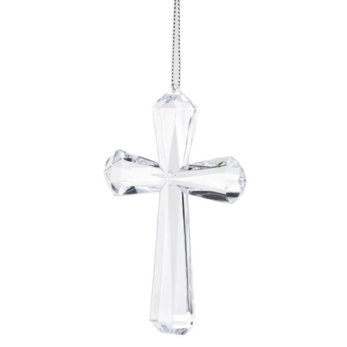Transparent Acrylic Cross Decor Elegant Christmas Pendant Religious Ornament Festive Party Supplies for Wall Tree Decoration