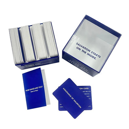 Hardcover Rigid Box Pack Christian Bible Story Verse Affirmation Card Set OEM Printing on Offset Paper