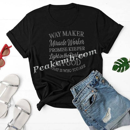 Bling Crystal Iron-On Transfer Printing Miracle Worker Design with Rhinestones for Apparel Easy Way to Make Stylish Clothes