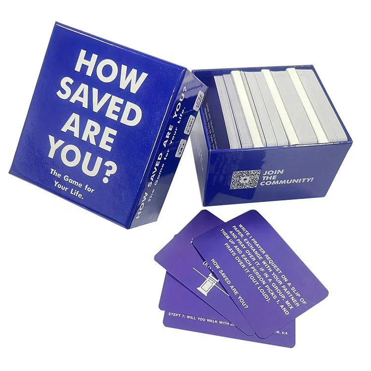 Hardcover Rigid Box Pack Christian Bible Story Verse Affirmation Card Set OEM Printing on Offset Paper