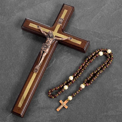Handmade Saint Benedict Wood Cross Wall Decor