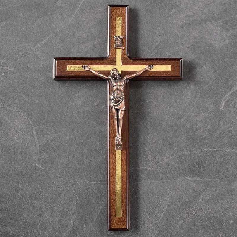 Handmade Saint Benedict Wood Cross Wall Decor