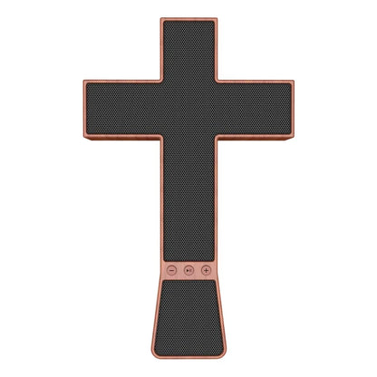 New Style Wood Grain Special Design Standing Cross  Bluetooth Wireless Portable Speakers for Parties Creative Religious Gift