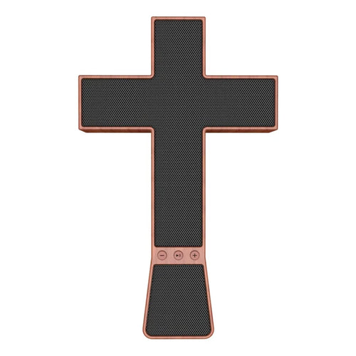 New Style Wood Grain Special Design Standing Cross  Bluetooth Wireless Portable Speakers for Parties Creative Religious Gift
