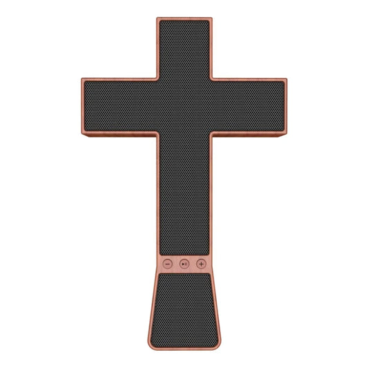 New Style Wood Grain Special Design Standing Cross  Bluetooth Wireless Portable Speakers for Parties Creative Religious Gift