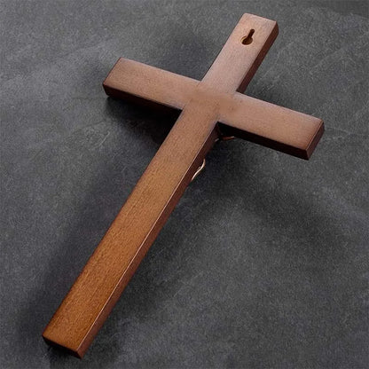 Handmade Saint Benedict Wood Cross Wall Decor