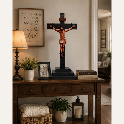 He Died for Us – Premium Handcrafted Jesus Crucifix for Christian Homes