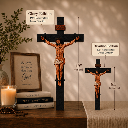 He Died for Us – Premium Handcrafted Jesus Crucifix for Christian Homes