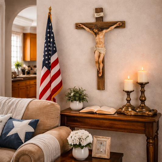 ✝️9.65-inch Jesus on the Cross Crucifix - Exquisite Handcrafted Resin Sculpture