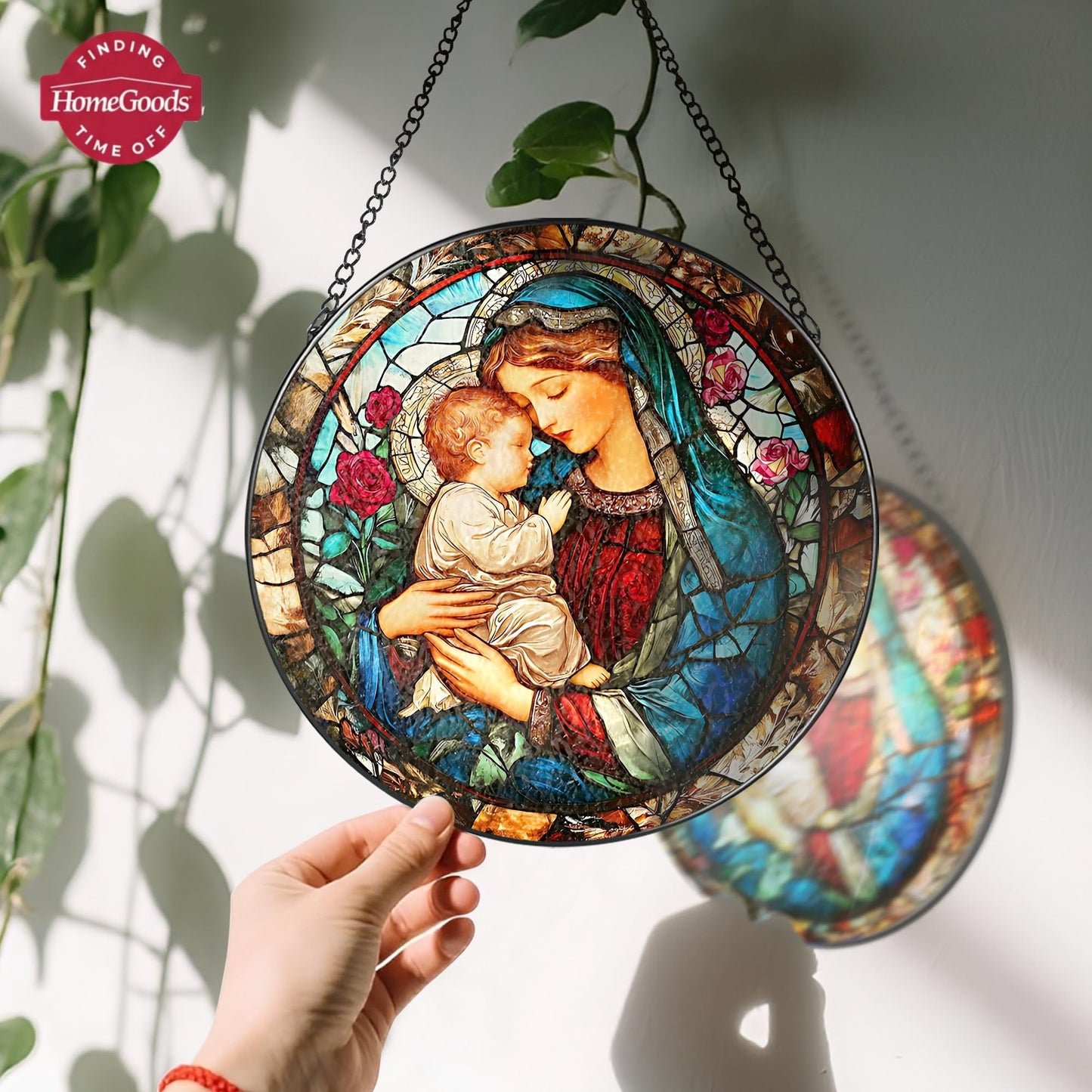 ✨ Madonna’s Embrace™  Stained Glass Suncatcher