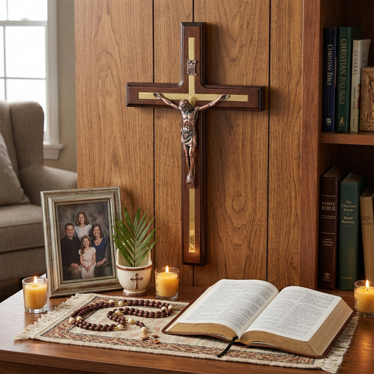 ✝️ St. Benedict Crucifix Wall Cross – Handmade Catholic Wood Deco