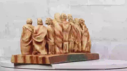 🎄The Last Supper Hand-Painted Resin Statue – 8.5” Christian Home & Car Decor | Limited Christmas Sale🎁
